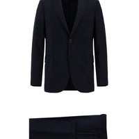Black Navy 8 Drop Long Slim Fit Suit