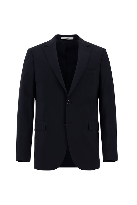 Black Navy 8 Drop Long Slim Fit Suit