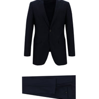 Black Navy 8 Drop Long Slim Fit Suit