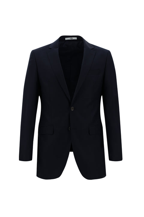 Black Navy 8 Drop Long Slim Fit Suit