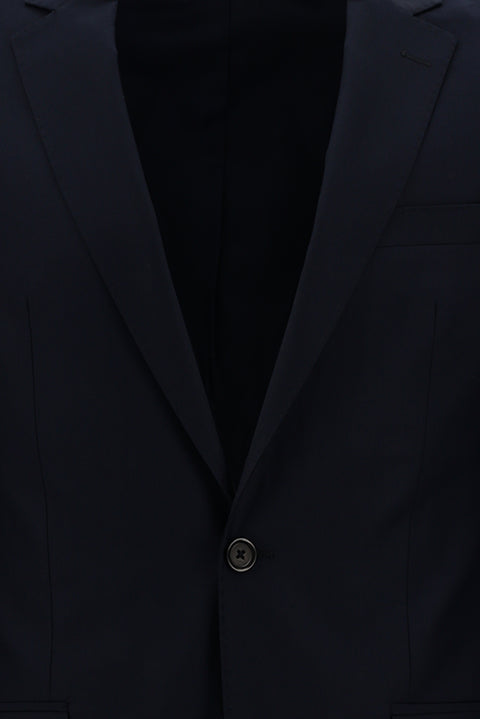 Black Navy 8 Drop Long Slim Fit Suit