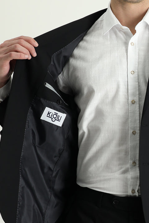 Black 7 Drop Slim Fit Narrow Cut Suit