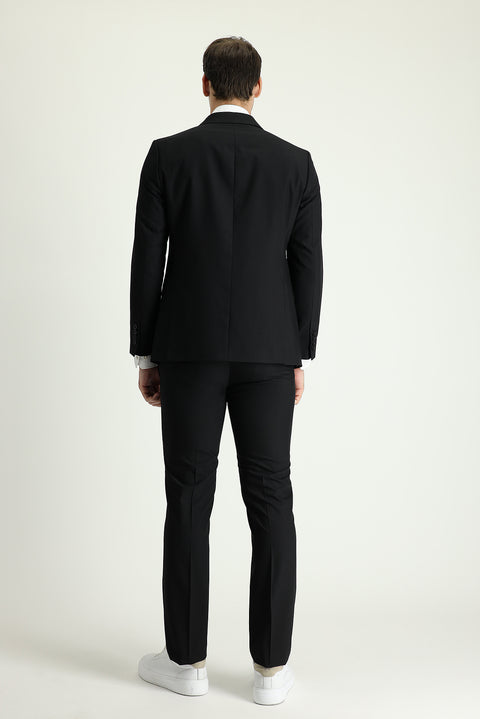 Black 7 Drop Super Slim Fit Extra Narrow Cut Suit