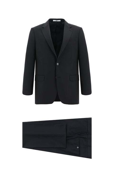 Black 6-Drop Regular Fit Standard Cut Suit