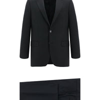Black 4-Drop Relaxed Fit Suit