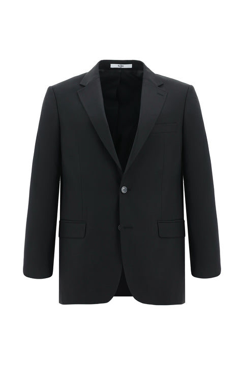 Black 4-Drop Relaxed Fit Suit