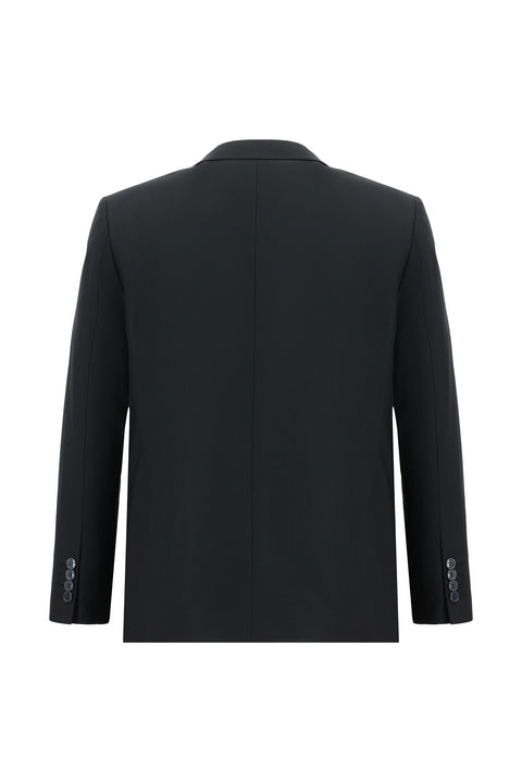Black 6-Drop Regular Fit Standard Cut Suit