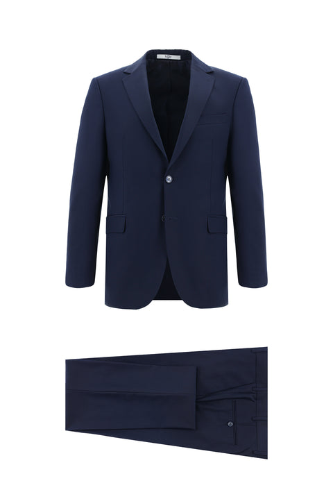 Medium Navy 4-Drop Relaxed Fit Suit