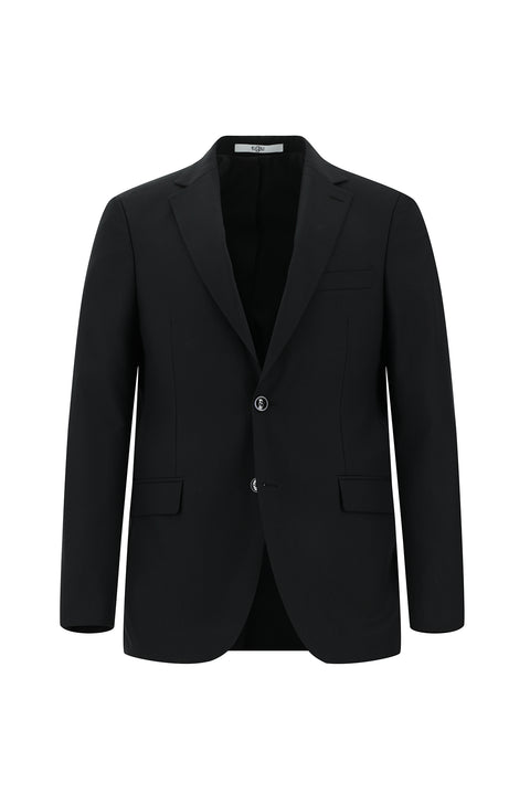 Black 6-Drop Regular Fit Standard Cut Suit
