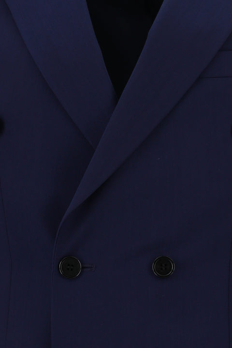 Medium Navy 7 Drop Slim Fit Double-Breasted Suit