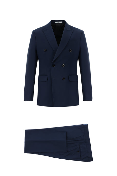Dark Navy 6 Drop Regular Fit Standard Cut Double-Breasted Suit