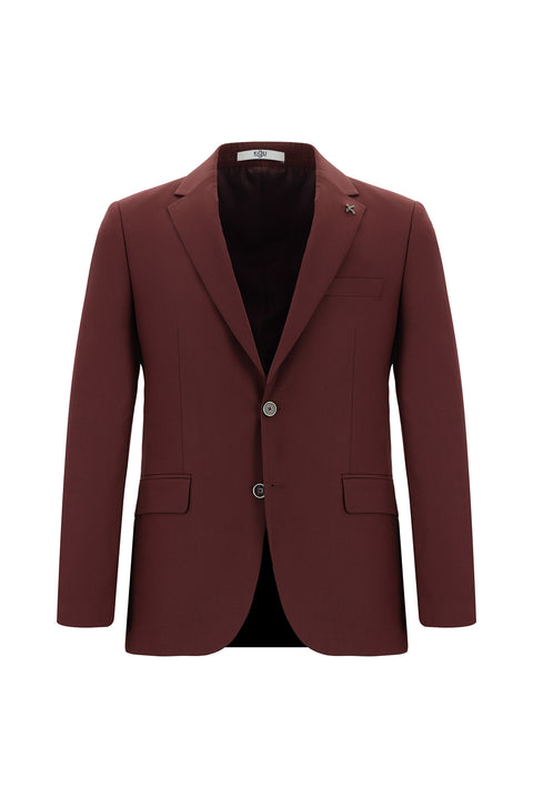 Light Burgundy 7 Drop Slim Fit Narrow Cut Suit