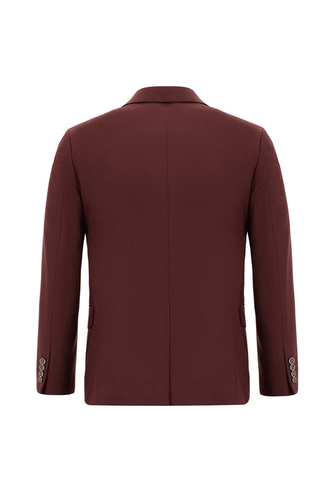 Light Burgundy 7 Drop Slim Fit Narrow Cut Suit