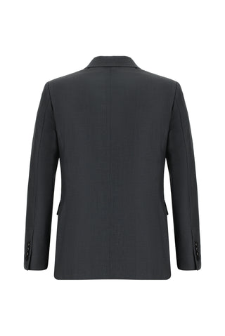  Koyu Füme 6 Drop Regular Fit Standart Kesim Kruvaze Takım Elbise