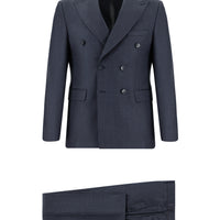Açık Antrasit 7 Drop Slim Fit Dar Kesim Kruvaze Takım Elbise