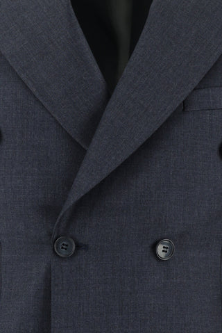  Açık Antrasit 7 Drop Slim Fit Dar Kesim Kruvaze Takım Elbise