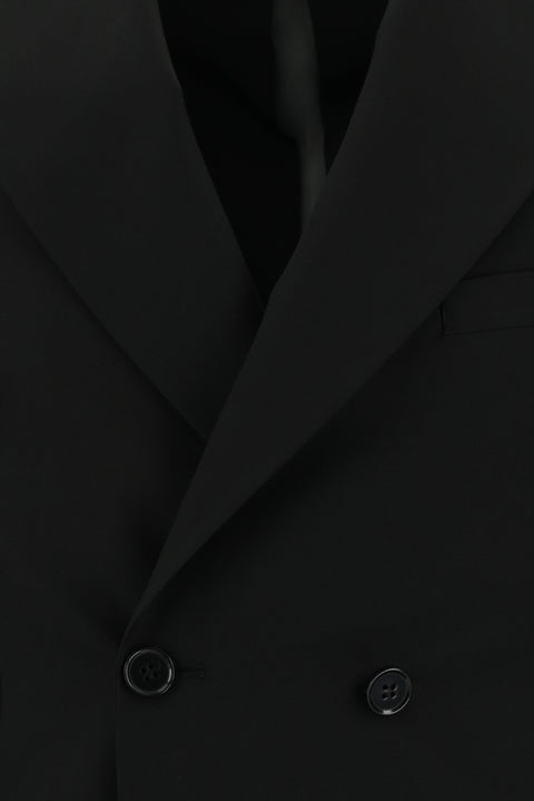 Black 7 Drop Slim Fit Narrow Cut Double-Breasted Suit
