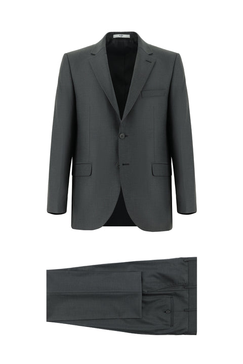Medium Gray 4-Drop Relaxed Fit Suit
