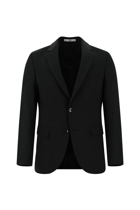 Black 4-Drop Relaxed Fit Suit