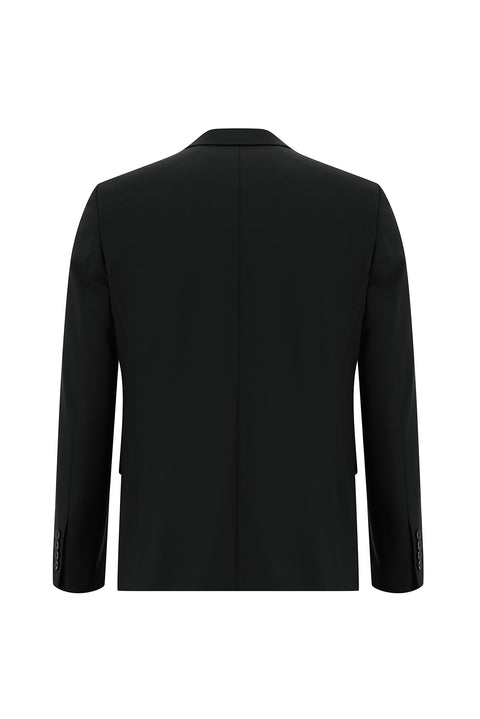 Black 4-Drop Relaxed Fit Suit