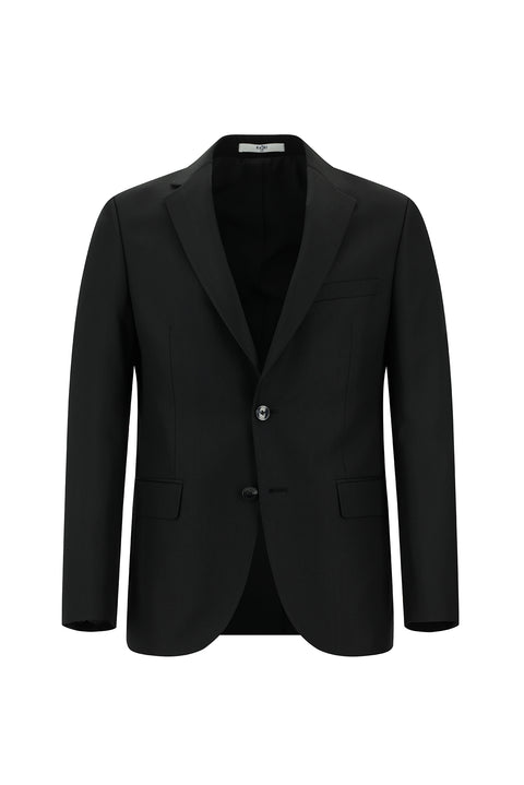 Black 4-Drop Relaxed Fit Suit