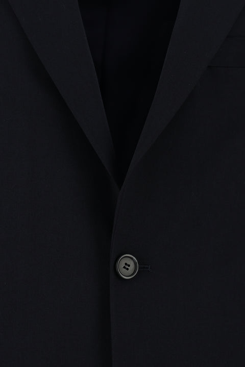 Black and Navy Blue 4-Drop Relaxed Fit Suit