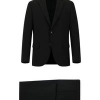 Black 6-Drop Regular Fit Standard Cut Suit