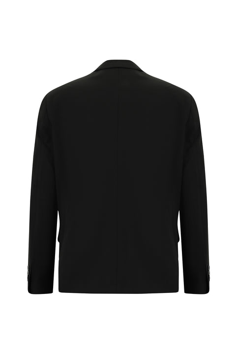 Black 6-Drop Regular Fit Standard Cut Suit