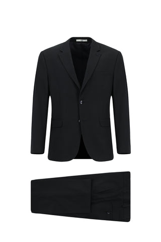  Siyah Lacivert 7 Drop Super Slim Fit Eksra Dar Kesim Takım Elbise