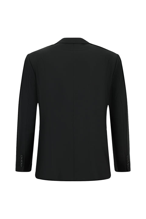 Black 4-Drop Relaxed Fit Suit