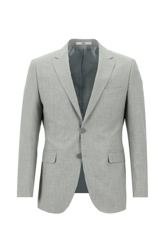  Orta Gri 7 Drop Slim Fit Dar Kesim Beli Lastikli İpli Desenli Takım Elbise