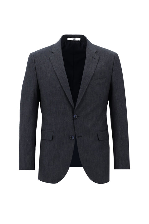 Dark Navy 7 Drop Slim Fit Narrow Cut Elastic Waist Drawstring Patterned Suit
