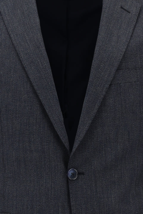 Dark Navy 7 Drop Slim Fit Narrow Cut Elastic Waist Drawstring Patterned Suit
