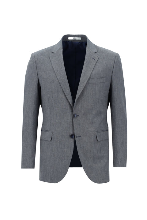 Dark Blue 7 Drop Slim Fit Narrow Cut Elastic Waist Drawstring Patterned Suit
