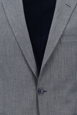  Koyu Mavi  7 Drop Slim Fit Dar Kesim Beli Lastikli İpli Desenli Takım Elbise