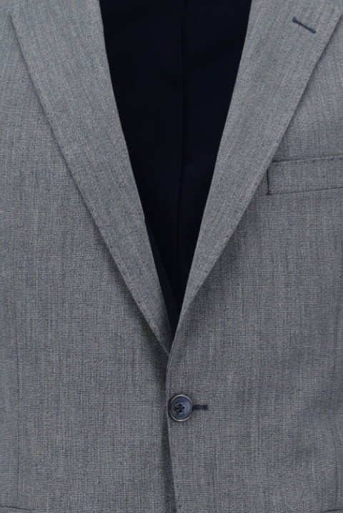 Dark Blue 7 Drop Slim Fit Narrow Cut Elastic Waist Drawstring Patterned Suit