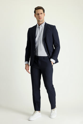  Koyu Lacivert 7 Drop Slim Fit Dar Kesim Takım Elbise