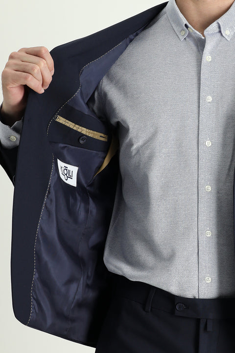 Dark Navy 4-Drop Relaxed Fit Suit