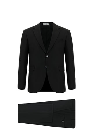  Siyah 7 Drop Slim Fit Dar Kesim Takım Elbise