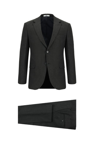  Koyu Füme 7 Drop Slim Fit Dar Kesim Takım Elbise