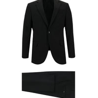 Black 6-Drop Regular Fit Standard Cut Suit