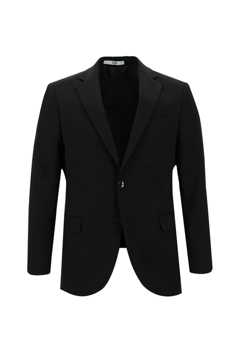 Black 6-Drop Regular Fit Standard Cut Suit