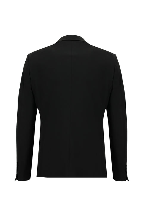 Black 6-Drop Regular Fit Standard Cut Suit