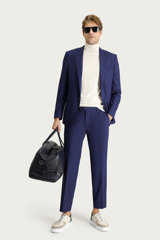  Orta Lacivert 7 Drop Slim Fit Dar Kesim Takım Elbise
