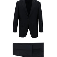 Black and Navy Blue 4-Drop Relaxed Fit Suit