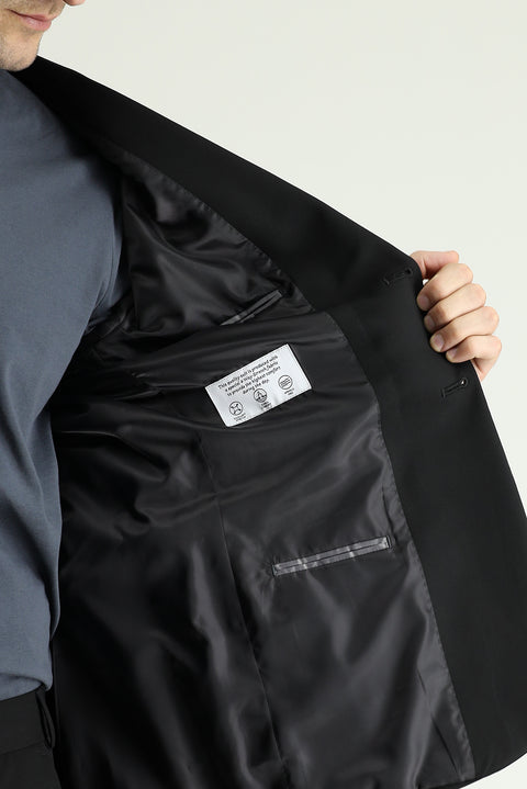 Black 7 Drop Slim Fit Narrow Cut Super Stretch Suit