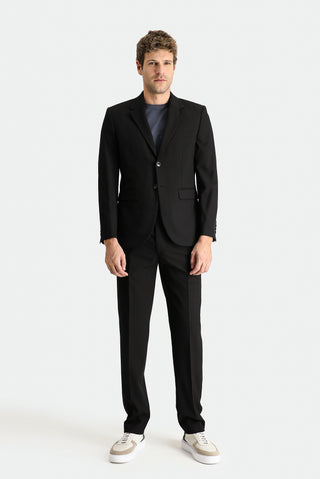  Siyah 7 Drop Slim Fit Dar Kesim Süper Esnek Takım Elbise