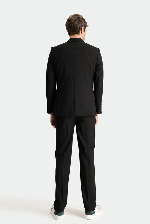 Black 8 Drop Muscle Fit Long Athletic Cut Super Stretch Suit