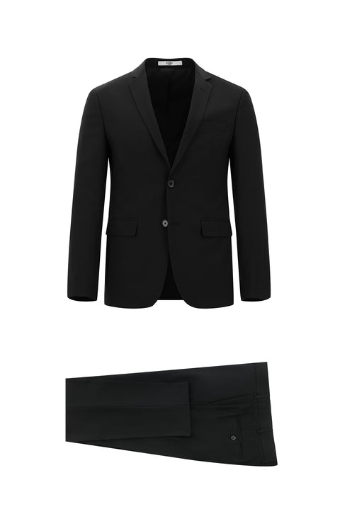 Siyah 7 Drop Super Slim Fit Eksra Dar Kesim Takım Elbise