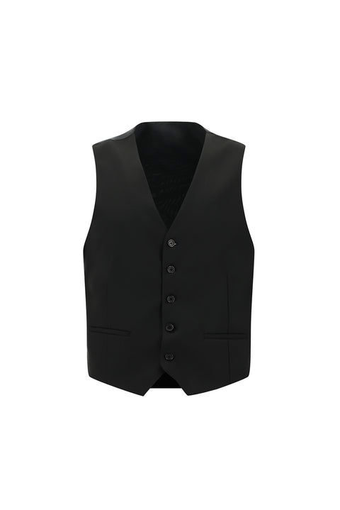 Black 7 Drop Slim Fit Suit with Vest